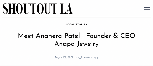 Thank you ShoutOut LA for featuring our founder. Anahera gets real about business, her collab witih Manu Farrarons, free diving with whales in Tahiti, and her favorite restaurants in LA!