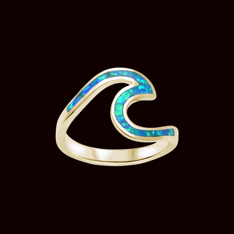Ride the Wave Opal Ring Gold
